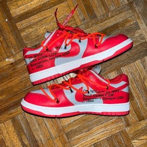 OFF- WHITE x DUNK LOW 'UNIVERSITY RED'